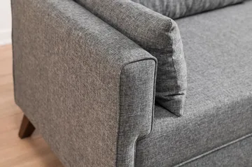 Antigua 3-sits Längsbäddad Bäddsoffa 150x190 cm i Tyg - Grå - Möbler - Soffa - Bäddsoffa - 3 sits bäddsoffa