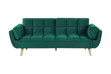 Asaby 3-sits Bäddsoffa - Sammet/Grön - Möbler - Soffa - Bäddsoffa - 3 sits bäddsoffa