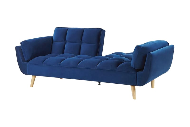 Asaby 3-sits Bäddsoffa - Sammet/Mörkblå - Möbler - Soffa - Bäddsoffa - 3 sits bäddsoffa