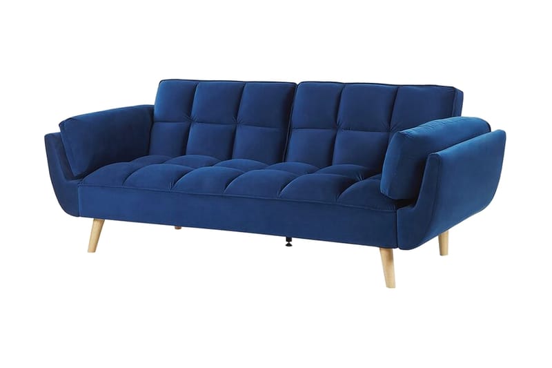 Asaby 3-sits Bäddsoffa - Sammet/Mörkblå - Möbler - Soffa - Bäddsoffa - 3 sits bäddsoffa