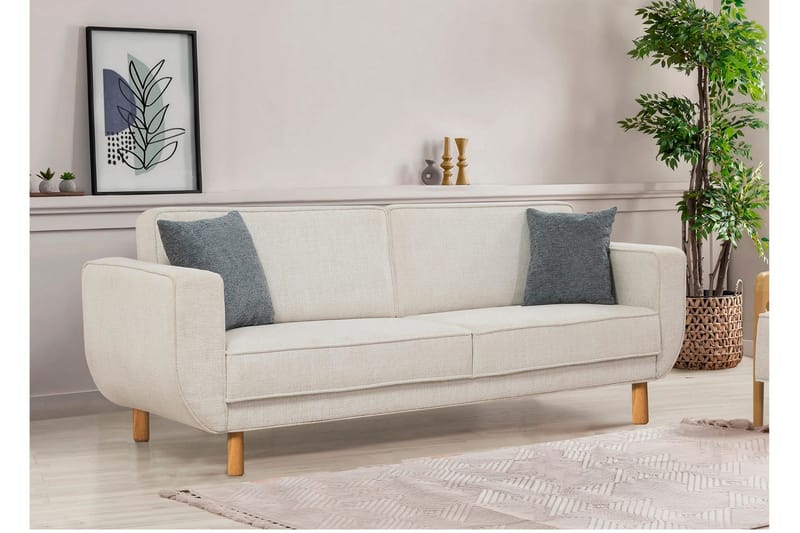 Austen 3-sits Bäddsoffa - Creme - Möbler - Soffa - Bäddsoffa - 3 sits bäddsoffa