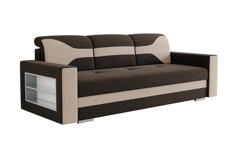 Bäddsoffa 236cm, Brun