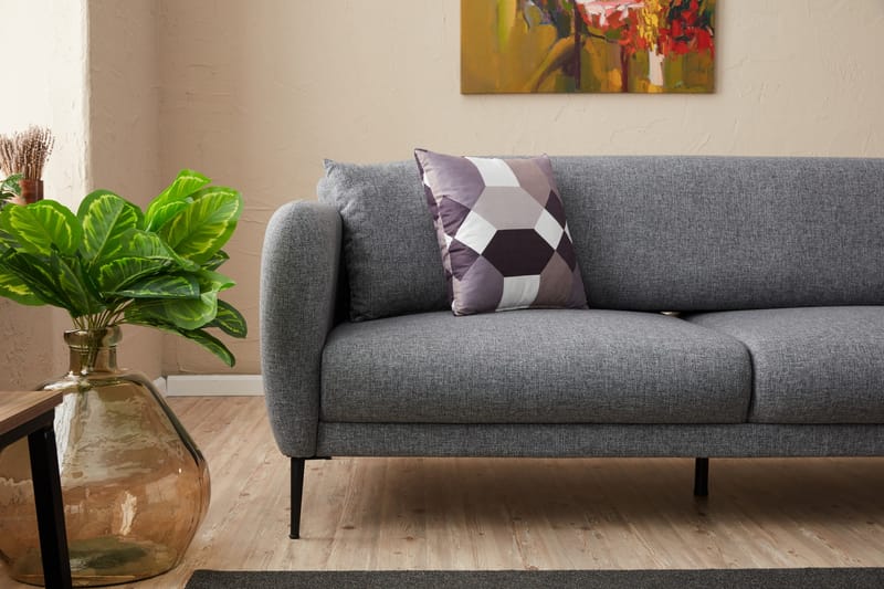 Bäddsoffa 3-sits Genna 180x90 cm - Grå - Möbler - Soffa - Bäddsoffa - 3 sits bäddsoffa