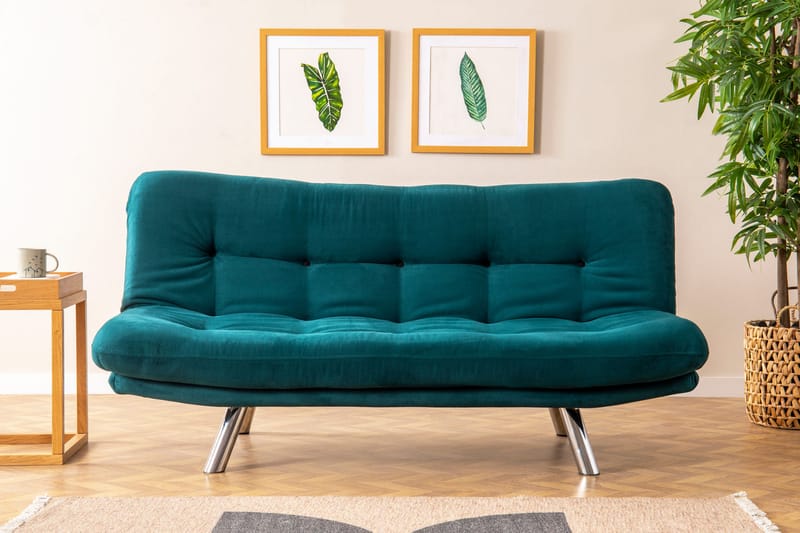 Bäddsoffa 3-sits Perc 175x110 cm - Grön - Möbler - Soffa - Bäddsoffa - 3 sits bäddsoffa