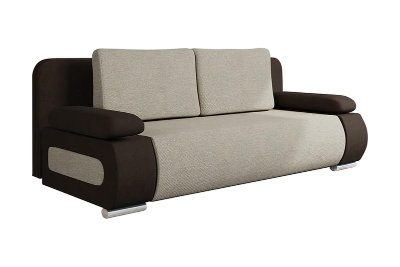 Bäddsoffa Ahlama 3-sits med Förvaring - Beige - Möbler - Soffa - Bäddsoffa - 3 sits bäddsoffa