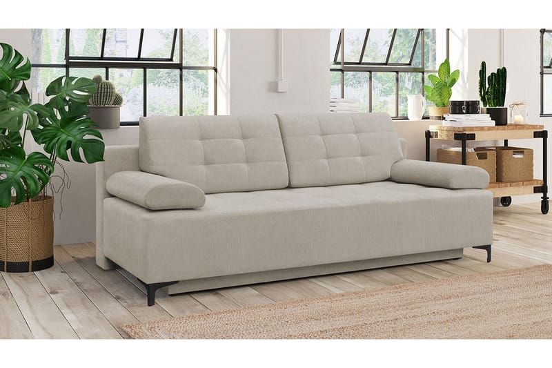 Bäddsoffa Brassington - Beige - Möbler - Soffa - Bäddsoffa - 3 sits bäddsoffa