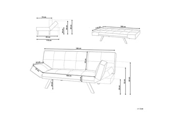 Bäddsoffa Bristol 180 cm - Blå - Möbler - Soffa - Bäddsoffa - 3 sits bäddsoffa