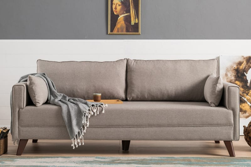Bäddsoffa Burundi 3-sits - Beige - Möbler - Soffa - Bäddsoffa - 3 sits bäddsoffa