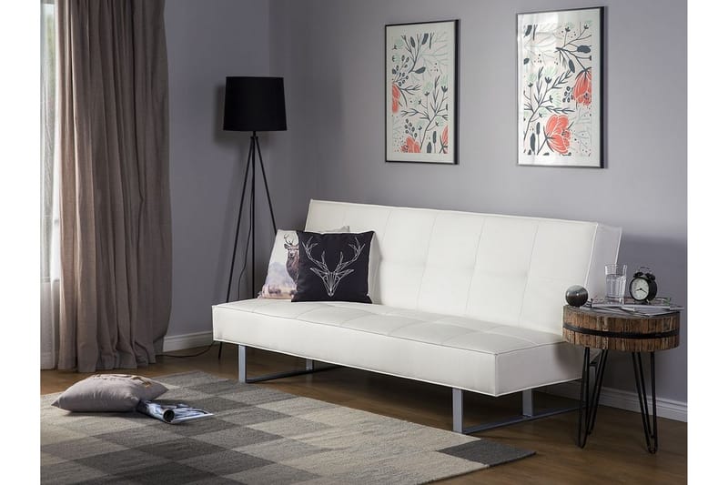Bäddsoffa Derby 88 cm - Vit - Möbler - Soffa - Bäddsoffa - 3 sits bäddsoffa