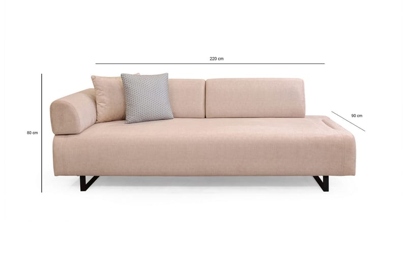 Bäddsoffa Glenavy 3-sits - Beige - Möbler - Soffa - Bäddsoffa - 3 sits bäddsoffa