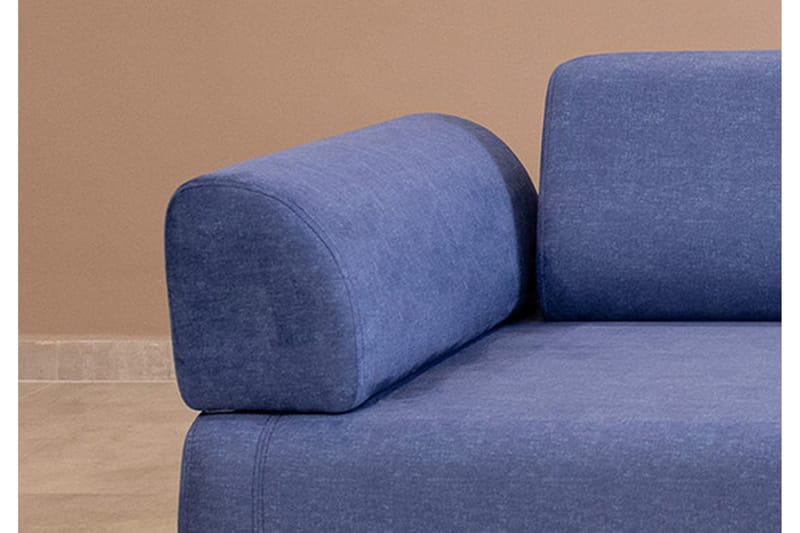Bäddsoffa Glenavy 3-sits - Blå - Möbler - Soffa - Bäddsoffa - 3 sits bäddsoffa