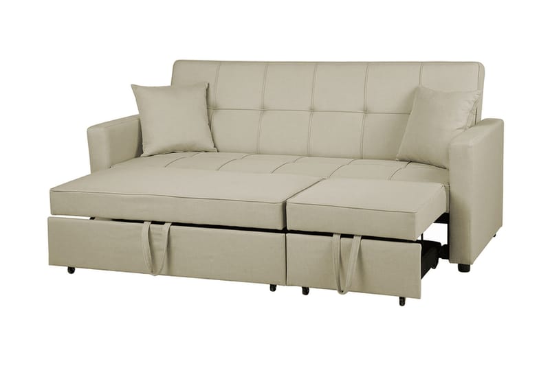 B�äddsoffa Glomma 207 cm - Beige - Möbler - Soffa - Bäddsoffa - 3 sits bäddsoffa