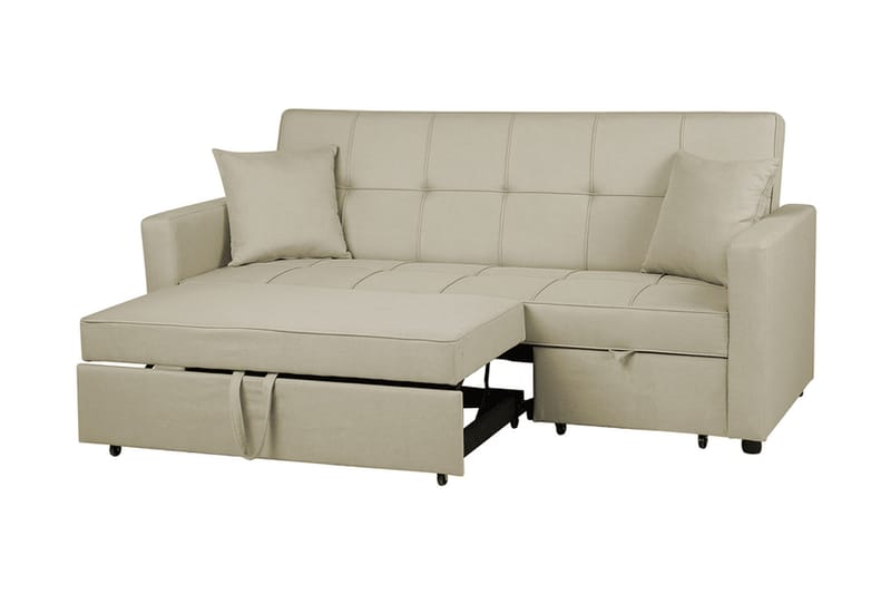 Bäddsoffa Glomma 207 cm - Beige - Möbler - Soffa - Bäddsoffa - 3 sits bäddsoffa