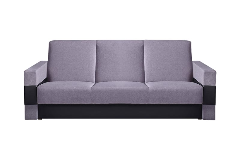 Bäddsoffa Gordia 222x88x89 cm - Grå/Lila - Skinnsoffa - 3 sits bäddsoffa