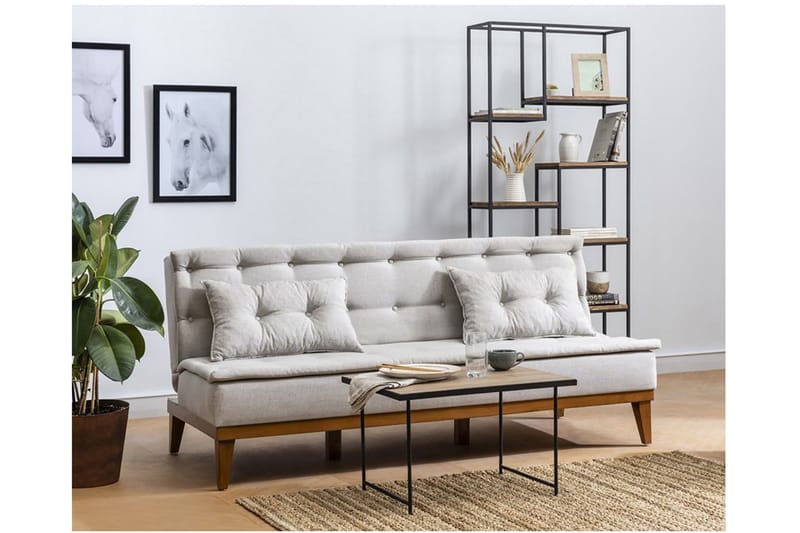 Bäddsoffa Jagoda 3-sits - Beige - Möbler - Soffa - Bäddsoffa - 3 sits bäddsoffa