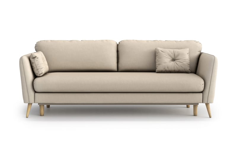 Bäddsoffa Joesph 3-sits - Beige - 3 sits bäddsoffa