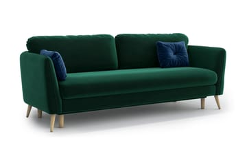 Bäddsoffa Joesph 3-sits - Grön - Möbler - Soffa - Bäddsoffa - 3 sits bäddsoffa