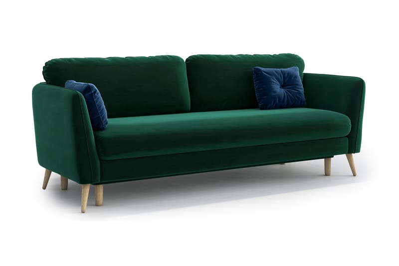 Bäddsoffa Joesph 3-sits - Grön - Möbler - Soffa - Bäddsoffa - 3 sits bäddsoffa