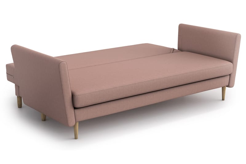 Bäddsoffa Juliett 3-sits - Rosa - 3 sits bäddsoffa