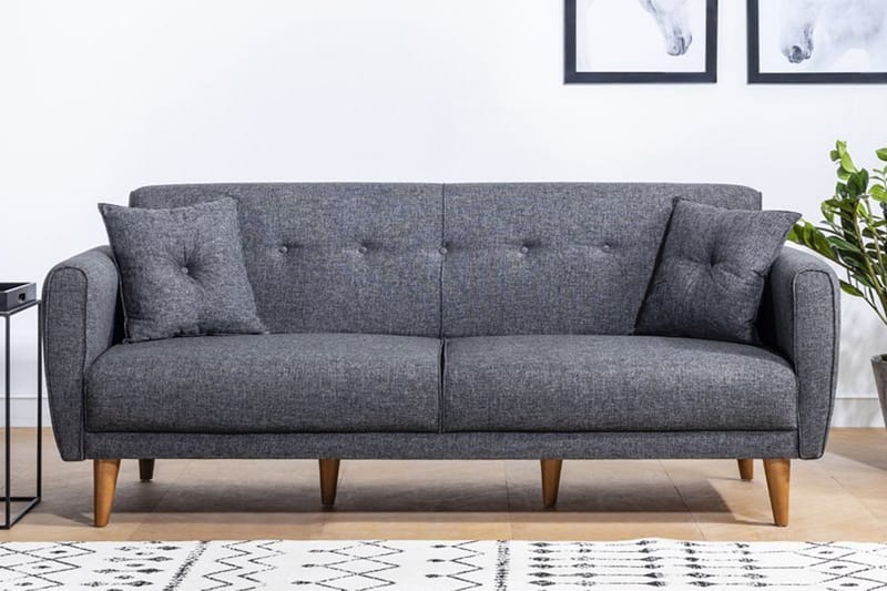 Bäddsoffa Kajla 3-sits - Mörkgrå - Möbler - Soffa - Bäddsoffa - 3 sits bäddsoffa