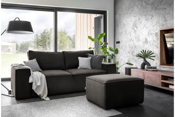 Bäddsoffa Kandari 3-sits med Förvaring - Mörkgrå - Möbler - Soffa - Bäddsoffa - 3 sits bäddsoffa