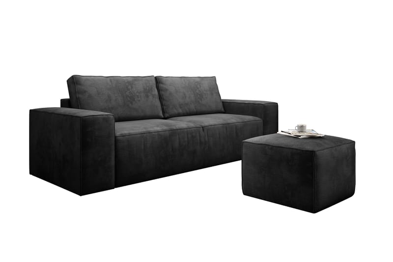 Bäddsoffa Kandari 3-sits med Förvaring - Mörkgrå - Möbler - Soffa - Bäddsoffa - 3 sits bäddsoffa