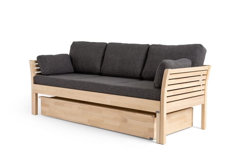 Bäddsoffa Kanerva Ram 200 cm Björk - Kiteen Huonekalut - Möbler - Soffa - Bäddsoffa - 3 sits bäddsoffa