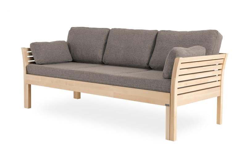 Bäddsoffa Kanerva Ram 200 cm Björk - Kiteen Huonekalut - Möbler - Soffa - Bäddsoffa - 3 sits bäddsoffa