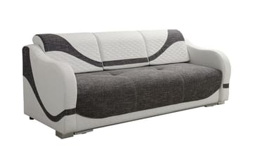 Bäddsoffa Karmen 226x93x88 cm - Grå/Vit - Möbler - Soffa - Bäddsoffa - 3 sits bäddsoffa