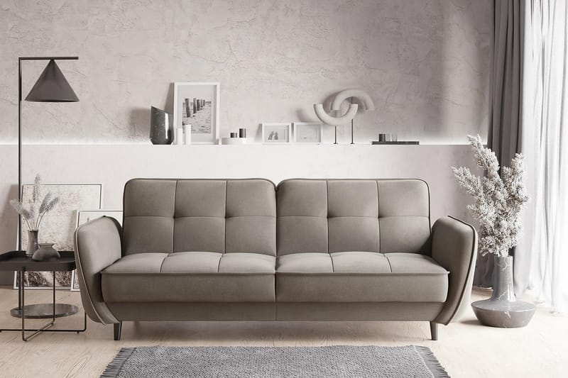 Bäddsoffa Kaval 3-sits - Beige - Möbler - Soffa - Bäddsoffa - 3 sits bäddsoffa