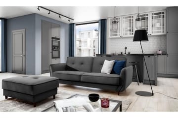 Bäddsoffa Kaval 3-sits - Grå - Möbler - Soffa - Bäddsoffa - 3 sits bäddsoffa