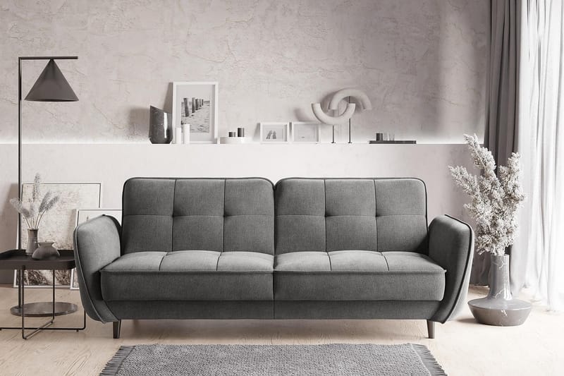 Bäddsoffa Kaval 3-sits - Grå - Möbler - Soffa - Bäddsoffa - 3 sits bäddsoffa