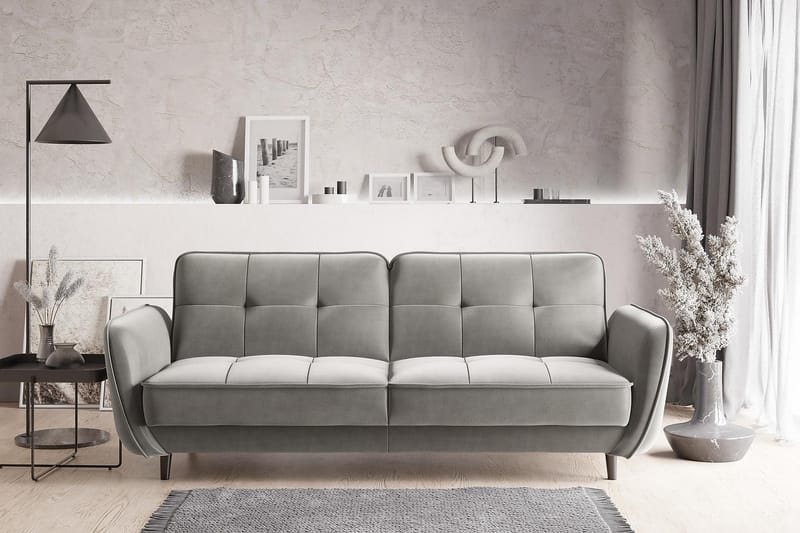 Bäddsoffa Kaval 3-sits - Ljusgrå - Möbler - Soffa - Bäddsoffa - 3 sits bäddsoffa