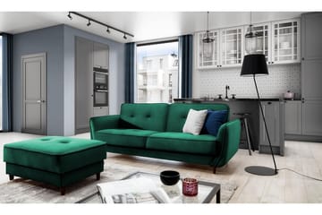 Bäddsoffa Kaval 3-sits - Mörkgrön - Möbler - Soffa - Bäddsoffa - 3 sits bäddsoffa