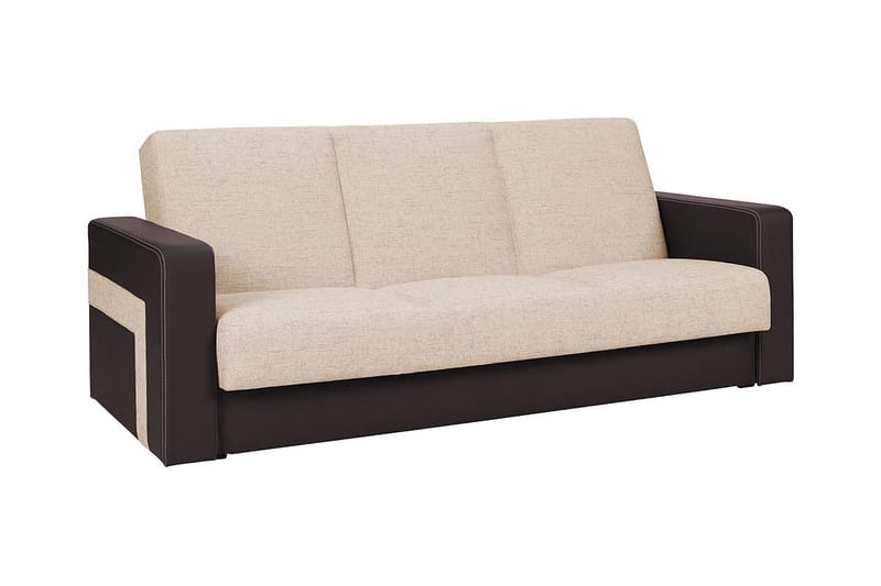 Bäddsoffa Kolder 222x97x88 cm - Beige - Skinnsoffa - 3 sits bäddsoffa