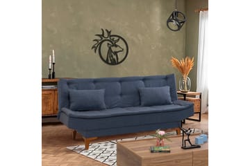 Bäddsoffa Longburn 3-sits 106x187 - Mörkblå - Möbler - Soffa - Bäddsoffa - 3 sits bäddsoffa