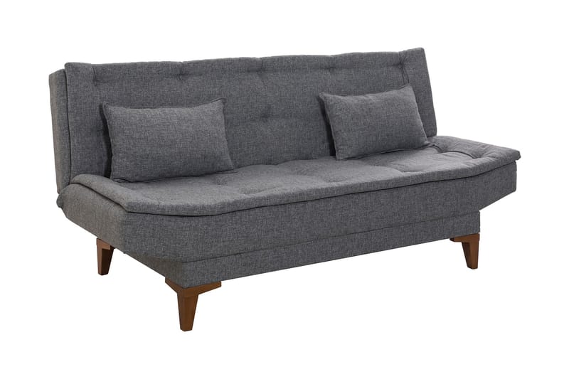 Bäddsoffa Longburn 3-sits 106x188 - Mörkgrå - 3 sits bäddsoffa