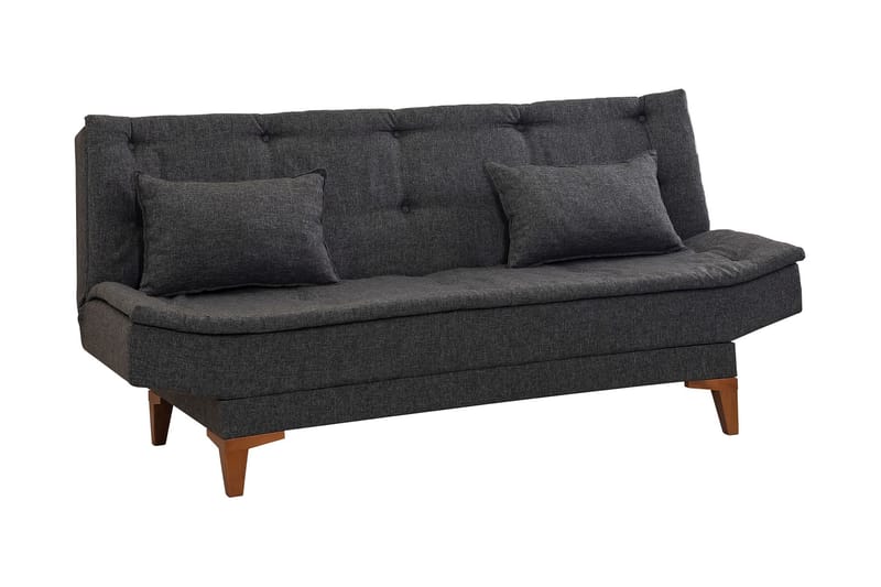 Bäddsoffa Longburn 3-sits 106x192 - Antracit - Möbler - Soffa - Bäddsoffa - 3 sits bäddsoffa