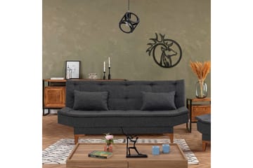 Bäddsoffa Longburn 3-sits 106x192 - Antracit - Möbler - Soffa - Bäddsoffa - 3 sits bäddsoffa