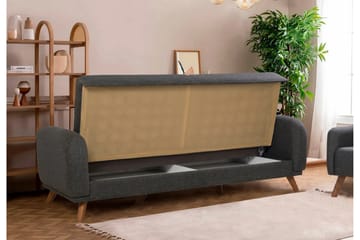 Bäddsoffa Malkiat - Antracit - Möbler - Soffa - Bäddsoffa - 3 sits bäddsoffa
