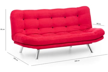 Bäddsoffa Mallie 3-sits - Röd - Möbler - Soffa - Bäddsoffa - 3 sits bäddsoffa