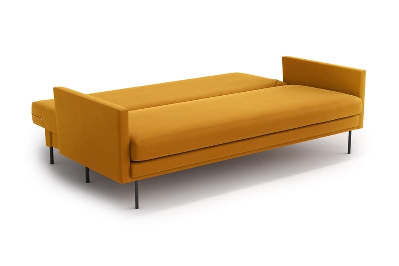 Bäddsoffa Nauro 3-sits - Gul - Möbler - Soffa - Bäddsoffa - 3 sits bäddsoffa