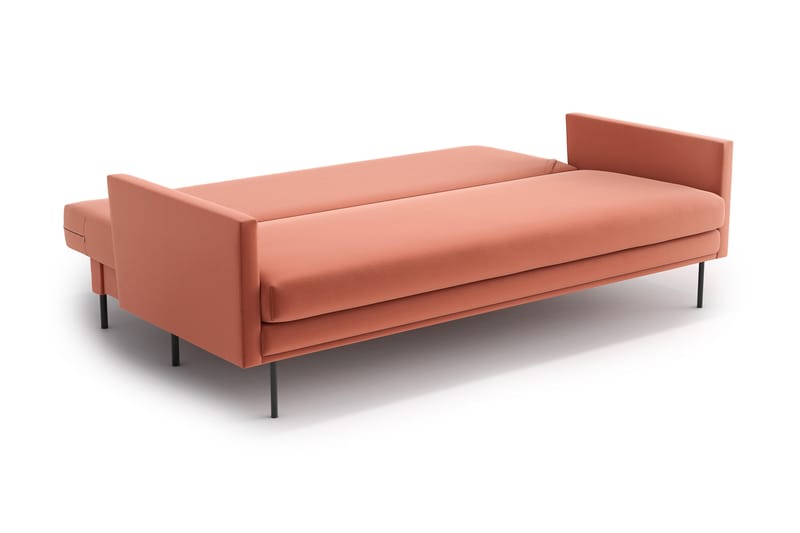 Bäddsoffa Nauro 3-sits - Rosa - 3 sits bäddsoffa