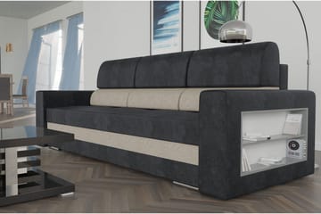 Bäddsoffa Nemo 236x92x88 cm - Grå - Möbler - Soffa - Bäddsoffa - 3 sits bäddsoffa