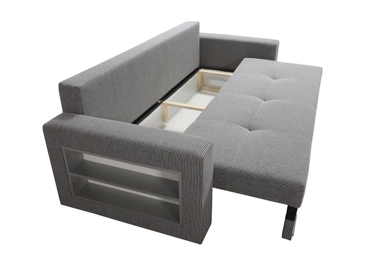 Bäddsoffa Nemo 236x92x88 cm - Grå - Möbler - Soffa - Bäddsoffa - 3 sits bäddsoffa