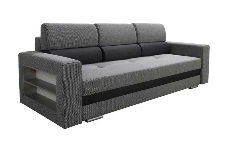 Bäddsoffa Nemo 236x92x88 cm - Grå - 3 sits bäddsoffa