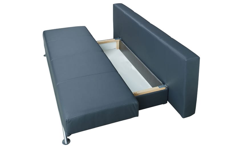 Bäddsoffa Olier 200x100x85 cm - Röd - Skinnsoffa - 3 sits bäddsoffa