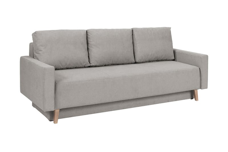 Bäddsoffa Oviedo 215x95x86 cm - lila/grå - 3 sits bäddsoffa