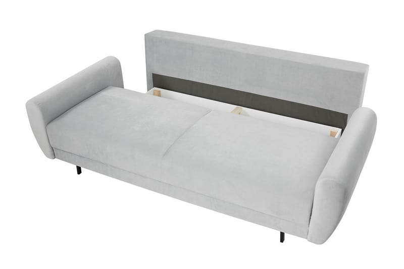 Bäddsoffa Silvia 226x98x95 cm - Blå - Sammetssoffa - 3 sits bäddsoffa