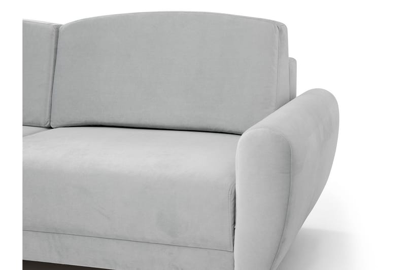 Bäddsoffa Silvia 226x98x95 cm - Röd - Sammetssoffa - 3 sits bäddsoffa